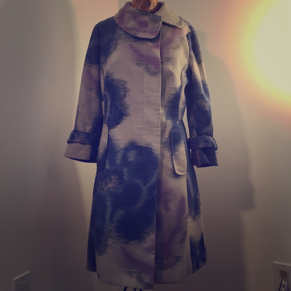 Anthropologie brand 1950's jacket in Blue Ikat